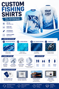 Chemise de pêche légère, respirante et de haute qualité, séchage rapide, UPF50+, manches longues, logo personnalisé, sublimation, vêtements de pêche - Product Image 4