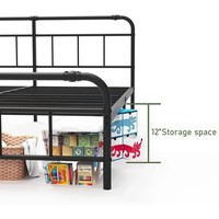 HUY GIA Cadre de lit réglable en fer traditionnel, tailles Full/Full XL/Twin, design stable, mobilier de chambre moderne et industriel ADV-B