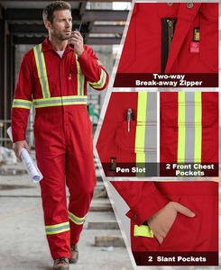 Overol de Trabajo Unisex de Poliéster de Alta Visibilidad, Overol de Seguridad Reflectante, Mono Industrial de Alta Visibilidad, Certificado Oeko-Tex - Product Image 2