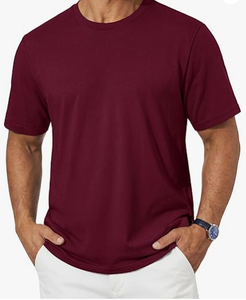 Camisetas de Punto de Algodón 100% de Alta Calidad para Hombre, Manga Corta, UPF50+, Absorben la Humedad, Ligeras, Cuello Redondo, Logotipo Frontal - Product Image 1