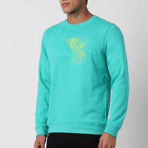 Trendy Custom <b>Blue</b> <b>Light</b> <b>Shade</b> Sweatshirt Fabric Autumn Casual Men's Sweatshirts Soft Full Sleeves Thick Cotton Sweatshirts - Product Image 5