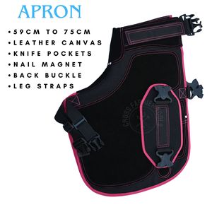 High Quality Farrier Apron Supplier Leather Canvas Adjustable Belt Blacksmith Apron with Knife Pockets Nail Magnet Breathable - Product Image 2