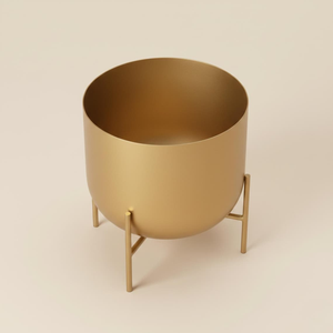 Macetero de Metal Dorado con Soporte para Decoración Interior del Hogar, Moderno Soporte Decorativo para Macetas para Sala de Estar, Dormitorio, Oficina - Product Image 2