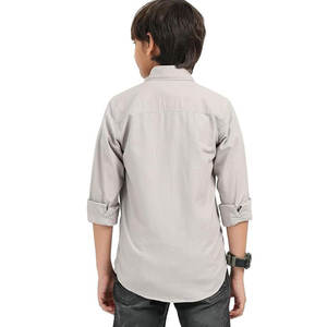 Chemise Oxford à manches longues anti-boulochage en coton de qualité supérieure Vêtements décontractés classiques personnalisables pour adolescents - Product Image 5