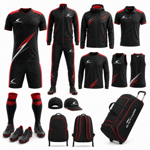 Latest Sportswear Soccer Uniform Bundle Deal Package Soccer Jersey Shorts <b>Coaches</b> Jackets Quarter Zip Top Breathable - Product Image 3