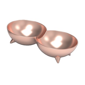 Bol à mélanger fantaisie en aluminium coulé à chaud aspect cuivre avec jambes élégantes Bol de service de style différent bol à soupe de luxe nouveau look - Product Image 1