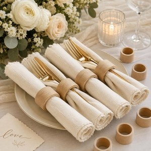 Porte-serviettes en bois sculpté, fait main, écologique, durable, design moderne pour la cuisine, le restaurant, les fêtes, la maison, la table - Product Image 5