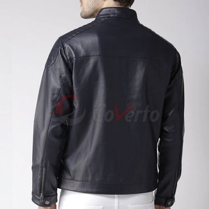 Chaqueta de invierno elegante con costuras resistentes para hombres con estilo, chaqueta de cuero informal en oferta. - Product Image 5