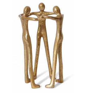Nouvel Arrivage Design Moderne Amitié Sculpture En Aluminium Métal Ornement Décoratif Figurine En Gros Prix Métal Artisanat - Product Image 4