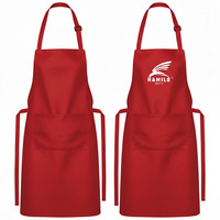 Tablier de charpentier réglable en coton robuste avec sangles croisées et sac à outils, couleur personnalisable, uniforme de travail pour le personnel de restaurant et de bar