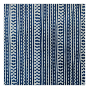 ผ้าฝ้ายสีน้ำเงินครามพิมพ์ลายปลาด้วยมือสำหรับเครื่องแต่งกาย - Product Image 5