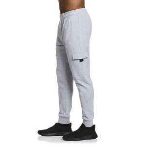 Good Quality Adult Men's Casual Joggers Pants White Color Slim Fit Comfortable Eco-Friendly Breathable Exercise Gym Elastic - Product Image 1