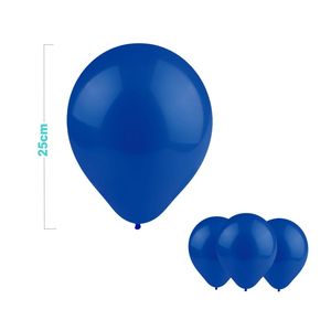 Confezione media 1.5g 12x50 pz palloncini festa in lattice blu 25cm per compleanni matrimoni ed eventi - Product Image 1