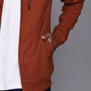 Veste pour homme avec capuche Sweat à capuche en molleton de coton avec fermeture éclair Sweats à capuche de qualité douce Motif solide Teint uni par les fabricants - Product Image 4