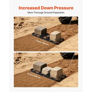 Adjustable Width 50lbs Load Capacity Heavy Duty Tow-Behind Driveway Grader Drag Harrow 48 X 20 Lawn Motorcycle ATV <b>Trailers</b> - Product Image 5