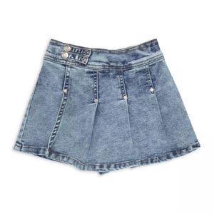 กระโปรงยีนส์จีบแฟชั่นใหม่สำหรับเด็กผู้หญิง ปรับแต่งได้ ผ้าฝ้ายลำลองใส่สบายสำหรับฤดูร้อน คุณภาพสูง - Product Image 2
