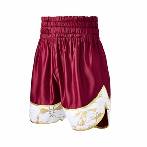Shorts de boxe en satin à taille haute pour marque privée, fabrication en gros, fournisseur d'articles de sport - Product Image 1