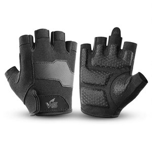 Lightweight Leather Gym Gloves Breathable Back Padded <b>Grip</b> Area Adjustable Wrist Strap Secure Closure for <b>Weight</b> <b>Lifting</b> Daily - Product Image 1