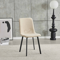 Premium Samt Modernes Esszimmer-Set 6 Stühle Esstisch für Heim Möbel Hotel Apartment Nutzung mit Metallbeinen
