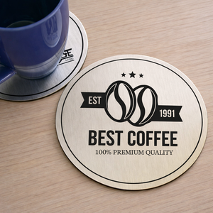 Cadeaux promotionnels OEM, sous-verres métalliques personnalisés avec logo - Product Image 1