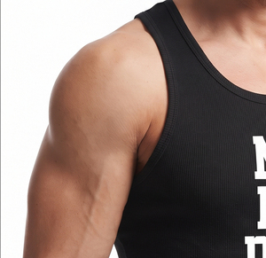 Camiseta sin mangas premium para hombre, camiseta deportiva 100% poliéster, chaleco deportivo informal para gimnasio, camiseta sin mangas personalizada OEM ODM - Product Image 5