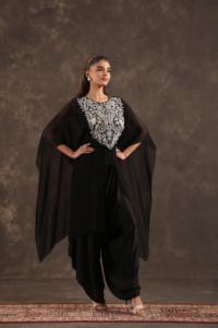 Heavy Embellished Kaftan Set Black - Product Image 2
