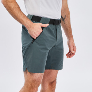 Shorts de randonnée pour hommes, vert uni, séchage rapide, écologiques, respirants, polyester/coton, poches, taille haute élastique, mi-longueur, sportifs - Product Image 4