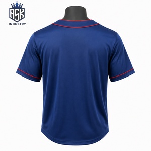 เสื้อเบสบอลแบบสั่งทำพิเศษ ติดกระดุม ผ้าโพลีเอสเตอร์ระบายอากาศได้ดี สำหรับการฝึกซ้อมกีฬาเป็นทีมและการแข่งขัน - Product Image 2