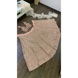 Diseñador Organza Ruffle Dupatta Lehenga Choli Party Wear Vestido de noche - Product Image 5