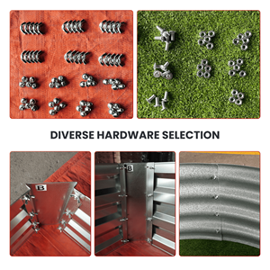 Jardinera Elevada de Acero Galvanizado Resistente, Caja de Cultivo para Vegetales, Kit de Jardinería para el Hogar, Decoración del Hogar - Product Image 5