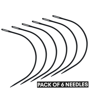 Wholesale Hair extension tool <b>C</b> Style Curved Hair Weaving Needles Set Stainless Steel Hook Needles for Hair Weft Extensions - Product Image 1