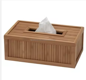 Boîte à mouchoirs en bois de bambou de marque personnalisée pour restaurant et hôtel Porte-mouchoirs en bambou personnalisable - Product Image 4