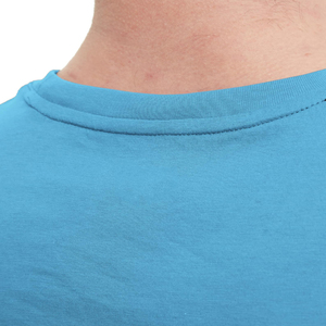 Camiseta sin mangas para hombre, color azul claro, cuello redondo, color sólido, informal, transpirable, de punto, para entrenamiento. - Product Image 5