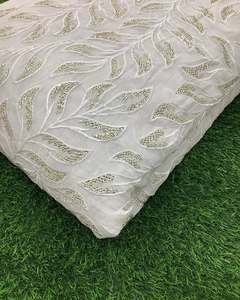 High Quality Sequin Embroidery Fabric 3D Floral Lace Fabric for Evening Dress Wedding Gown Garment - Product Image 6