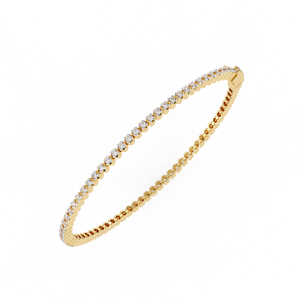 Pulsera de tenis clásica de diamantes de 1.60 mm de EFVVS, joyería fina para mujer, brazalete de tenis con piedras naturales, certificado IGI, oro de 14 quilates, elegante. - Product Image 1