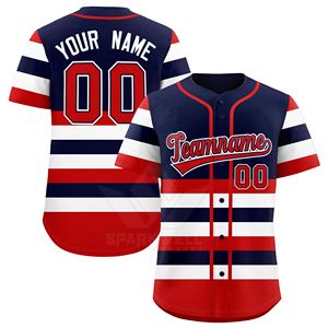 Camiseta de Béisbol Personalizada de Invierno, Rayas Verde Azulado, Negro y Blanco, Impresión Sublimada, Cierre de Botones, Unisex, Adulto, Manga Corta, Transpirable, 100% - Product Image 5