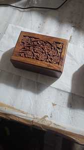 Wooden Square Handmade <b>Memorial</b> Urn Engraved Ashes Keepsake <b>Box</b> Floral Carved Remembrance Gift for Funeral - Product Image 1