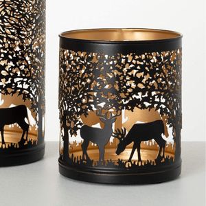 Juego de Portavelas de Hierro Hechos a Mano con Recortes de Paisajes Urbanos para Decoración del Hogar, Día de San Valentín - Product Image 4