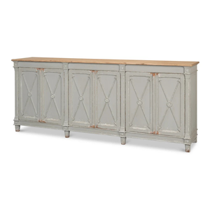 <b>Rustic</b> White <b>Sideboard</b> Cabinet French Buffet Storage Console Living Room Dining Room Furniture - Product Image 3