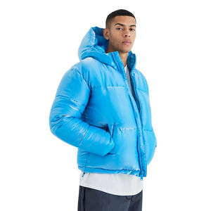 Vestes matelassées d'hiver pour hommes, tendance, à capuche, personnalisables, respirantes, en duvet, manteau d'hiver - Product Image 1