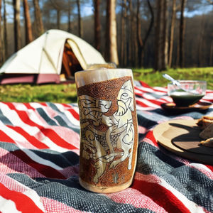 Mug en corne moderne personnalisé de haute qualité avec isolation chaud/froid 24h, compatible lave-vaisselle, pour café et boissons - Product Image 1