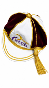 Gorra de Béisbol de Terciopelo Patch House, 6 Paneles, Logotipo Bordado, Unisex, Formal, Roja, Blanca, Dorada, con Borla - Product Image 6