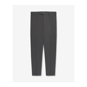 Steve James Men's Smart Casual Worsted <b>Wool</b> Slim Fit Mid Waist Anti-Wrinkle Anti-Pilling Anti-Static Zipper Fly Summer Trousers - Product Image 1