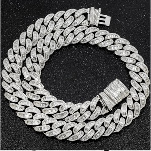 18MM 22" Luxury Miami Cuban Link Chain Necklace Unisex 925 Sterling Silver Gold Plated Moissanite Hip Hop <b>Party</b> Jewelry - Product Image 1