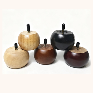 Solid Wood Bun Feet for Sofa Replacement Durable Wooden Sofa <b>Legs</b> Round Shape Decorative <b>Support</b> for Living Room Couch Upgrade - Product Image 2