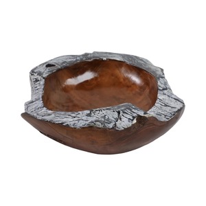 Decorative Handmade Wooden Bowl Carved Natural Wood Style For Food Serving Home <b>Decor</b> Uncoated Craft Home <b>Decor</b> - Product Image 5
