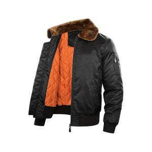 Chaqueta bomber de diseño personalizado de alta calidad para hombre, ropa deportiva de calidad con cremallera de piel para gimnasio de invierno, servicio OEM - Product Image 3