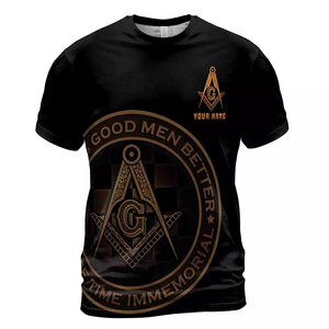 เสื้อยืดแขนสั้นผู้ชายลายวินเทจตลกๆ ของ Masonic Freemason ฉันคือนักเดินทางเมสัน เสื้อแขนสั้นคุณภาพสูงสั่งทำพิเศษ - Product Image 1