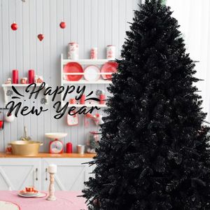 5ft Black Artificial Christmas Tree with 250 White LED <b>Lights</b> 1076 Tips PE+PVC Material <b>Hinged</b> Stand for Halloween Holiday Decor - Product Image 4
