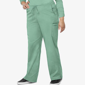 Tenue médicale tricotée personnalisable unisexe à col en V et manches courtes, avec pantalon assorti, de haute qualité et à séchage rapide pour hôpital - Product Image 6